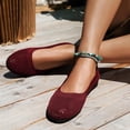 thumbnail image 2 of Mesh Flats for Women Hollow Breathable Slip On shoes casual Comfortable Round Toe Walking Shoes with Arch Support Insole for Work, 2 of 6