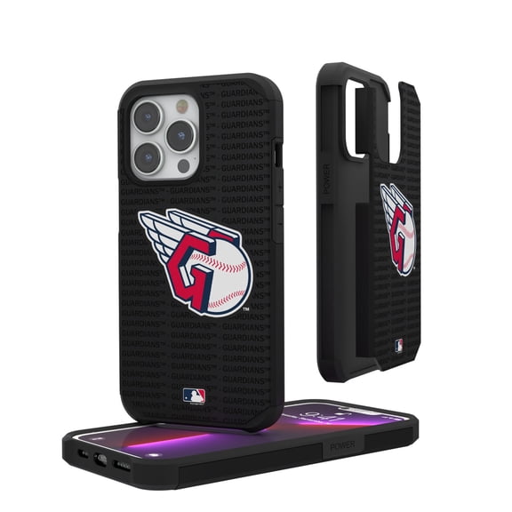 Cleveland Guardians iPhone Text Backdrop Rugged Case