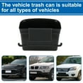 thumbnail image 3 of Unique Bargains Car Trash Can Seat Back ABS Faux Leather Oval Trash Bin Black 1 Pc, 3 of 6
