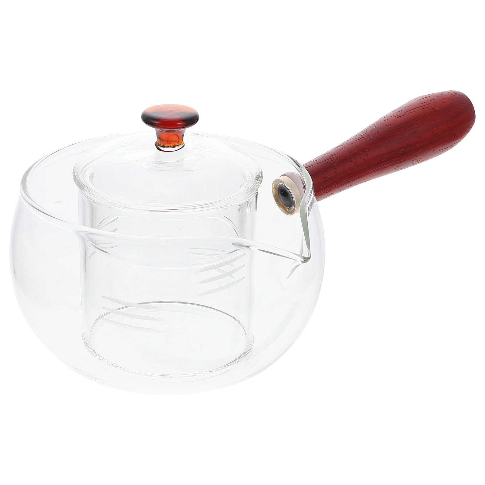Hemoton Teapot Tea Glass Kettle Pot Loose Strainer Modern Large Small Kettles Warmer Clear