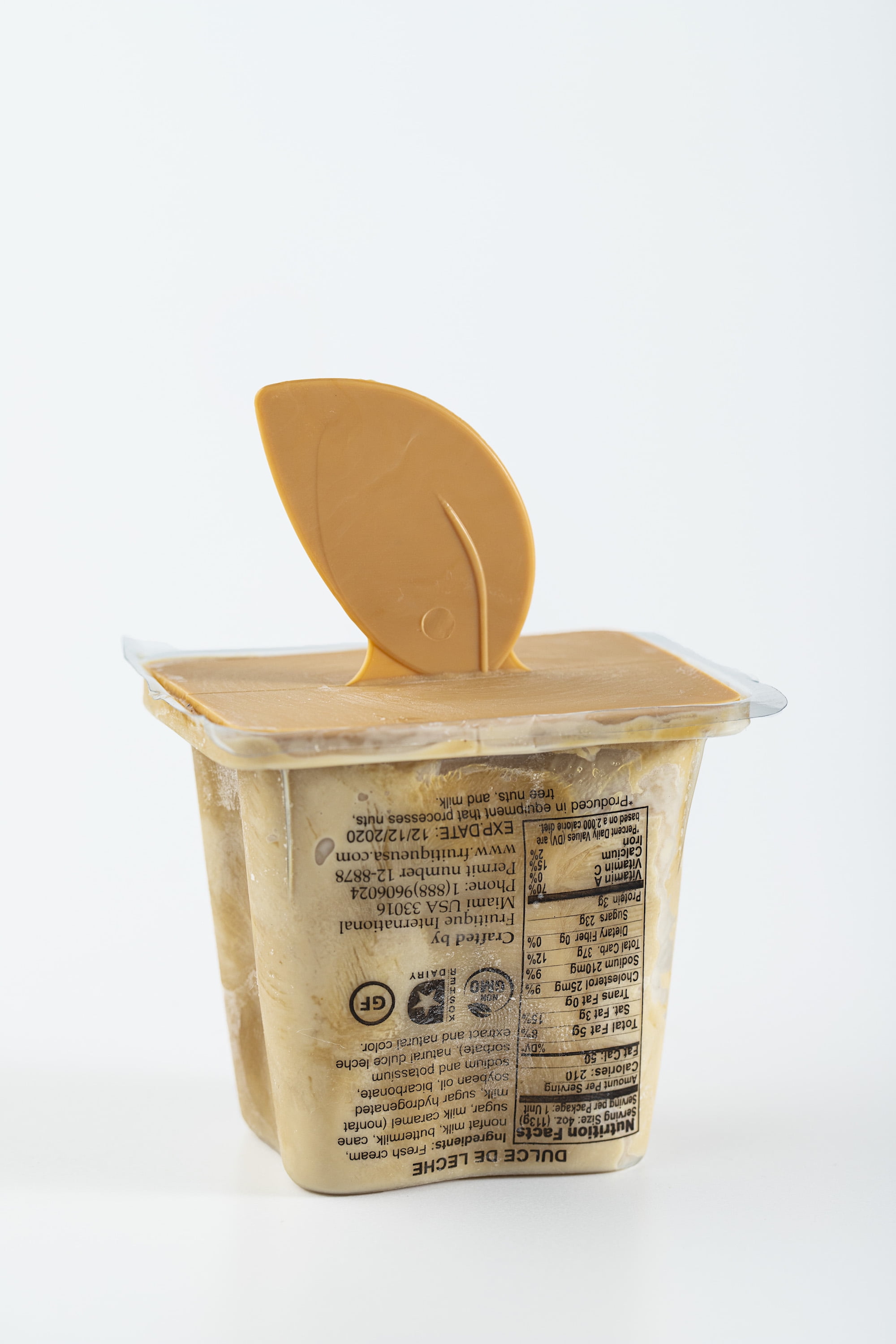Fruitique Dulce De Leche Frozen Artisan Ice Cream Square Bar 4oz