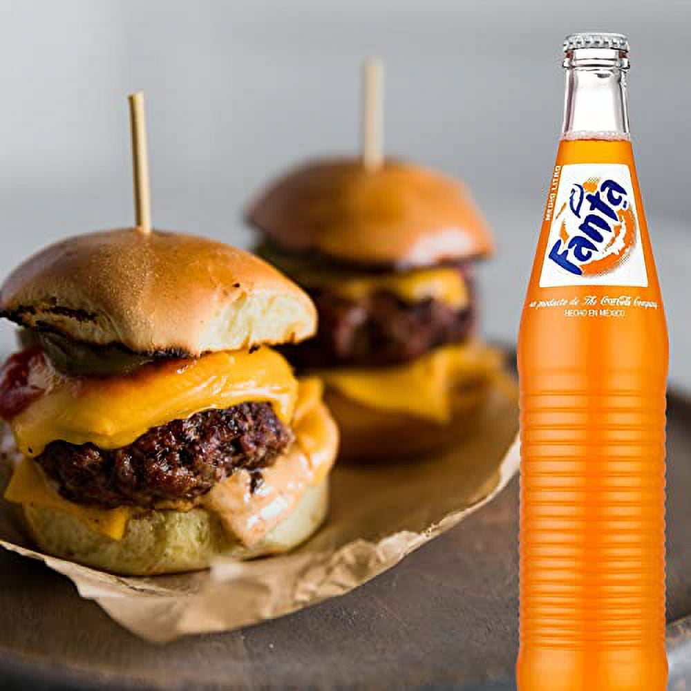 Mexican Glass Bottled Soda 12 Ounce Bundled By (Fanta Orange, 24 Pack)