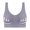 thumbnail image 4 of Gmluru Womens Bras Seamless Comfort Wire-Free Bra 5-Pack Soft Breathable Racerback for Gentle Lift Gray (M), 4 of 6