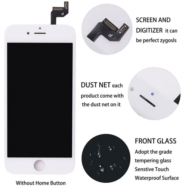 Acheter écran LCD origine Apple iPhone 6 Plus blanc de remplacement.