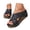 Black, variant on Wedge Sandals for Women Leopard Cork Casual Dressy Summer Shoes Criss Cross Straps Platform Slip on Walking Slides Size 6-10 Brown