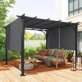 thumbnail image 2 of Outsunny Pergola Rétractable 10 Pieds x 10 Pieds, Pavillon de Pergola Extérieur UPF50+, 2 of 10