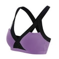 thumbnail image 5 of Prolriy Sports Bras for Women Fitness Beautiful Hot Yoga Bra Back Plug Cell Phone Pocket Yoga Bra Sports Bra Athletic Gym Workout Tops for Women, Womens Tops Purple XXXL, 5 of 5