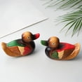 thumbnail image 7 of Uscallm under $5 Wooden Duck Figurines, Hand Carved Wooden Duck Figurines Set,Colorful Decorative Duck Statues for Home Shelf Decor,Modern Farmhouse Animal Ornaments for Living Room, 7 of 7