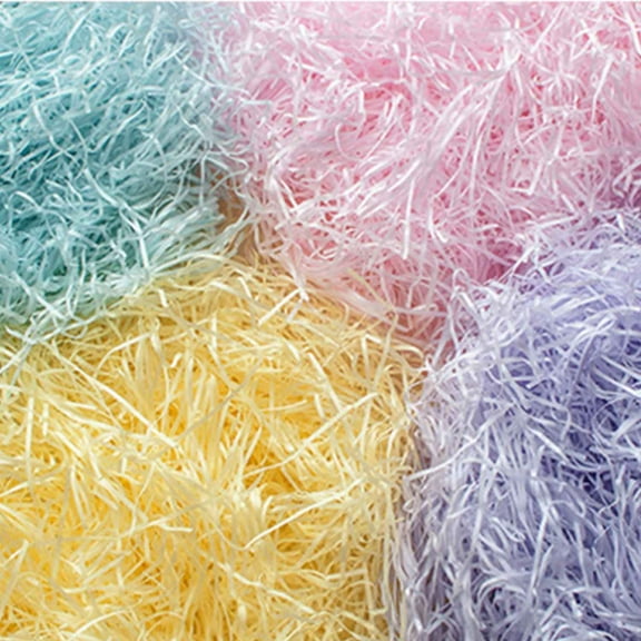 Papapt 120g Basket Grass,Crinkle Cut Tissue Paper for Easter Gift Box Wrapping Packing Filling,Recyclable Craft Basket Pink Shred Confetti Raffia Paper Filler 20g Per Color #J02
