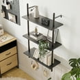 thumbnail image 4 of Bestier 38 inch Wall Mounted Floating Shelves with Towel Bar & Hooks Bookshelf in Charcoal, 4 of 10
