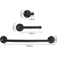 thumbnail image 2 of Industrial Pipe Bathroom Hardware Fixture Set, 3 Piece Kit Includes Robe Hook, 9 Inch Towel Bar and Toilet Paper Holder, Heavy Duty DI tyle, Modern Chic Electroplated Black Finish, 2 of 7