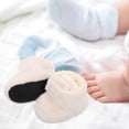 thumbnail image 3 of Warm Booties Newborn Infant Soft Slippers Socks for Boy Girl Winter Non Slip Shoes Comfortable and Breathable Beige 1Pair, 3 of 5