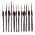thumbnail image 1 of Juego de 12 pinceles profesionales para pintar detalles Nikou kit de herramientas de pintura artística con bolsa de almacenamiento, 1 of 12