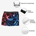 thumbnail image 3 of Kdxio Men's Boxer Briefs with Red And Blue Lightning Print - Comfortable and Breathable Underwear for Everyday Wear, 3 of 5