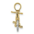 thumbnail image 2 of 14k Two-Tone Gold Bicycle Pendant for Men and Women, Cycling Charm with Handlebars and Wheels, Adventure Symbol Jewelry for Athletes and Sport Lifestyle Fans, 2 of 7