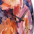 thumbnail image 3 of Designart "Pink Peonies Charm III" Floral Oversized Wall Clock, 3 of 5