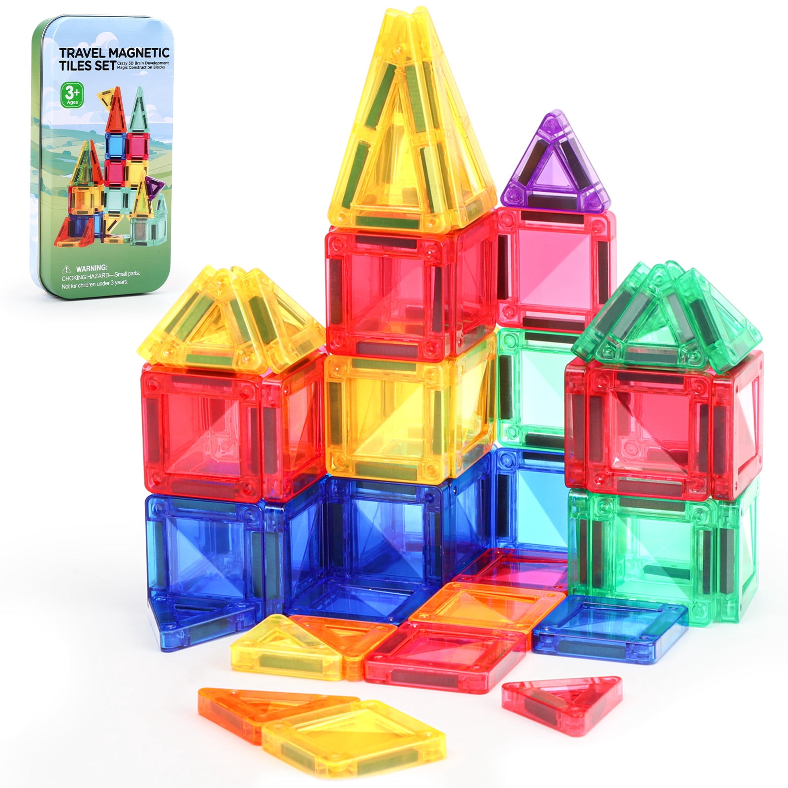 Bloques Magnéticos 150 Piezas - Juego De Construcción Magnético STEM Con Temática Navideña, Juguete Educativo Para Niños Y Niñas A Partir De 3 Años