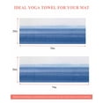 thumbnail image 6 of Blue White Ombre Yoga Towel for Hot Yoga Non Slip, Modern Abstract Striped Lines Art Yoga Mat Towel Absorbent Yoga Sweat Towels Microfiber Hot Yoga Blanket for Bikram Pilates 26"x70", 6 of 7