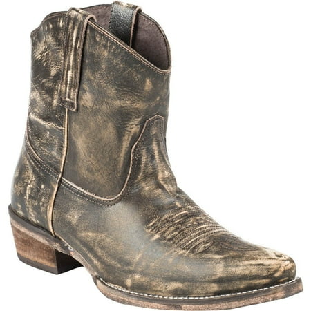 

Roper Womens Dusty Distressed Snip Toe Casual Boots Ankle Low Heel 1-2