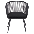 thumbnail image 3 of Bouclair Chaise en Corde d'Extérieur Noire, 3 of 5