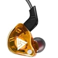 thumbnail image 3 of Auriculares deportivos de 3,5 mm con micrófono, auriculares con gancho para colocar sobre la oreja, auriculares internos para correr, para hacer ejerc Amarillo, 3 of 8