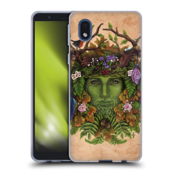 Head Case Designs Officially Licensed Brigid Ashwood Celtic Wisdom The Greenman Soft Gel Case Compatible with Samsung Galaxy A01 Core (2020)