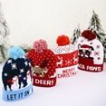 thumbnail image 3 of FastXmas Christmas Knitted Hats Decorations Merry Christmas Knit Hat with Snowman Reindeer or Cute Dog with LED Flash Lamp Hat for Winter Christmas Home Party Holiday & Gifts for Friends Family, 3 of 3