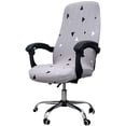 thumbnail image 1 of Housses de Chaise de Bureau Imprimées, Housse de Chaise d'Ordinateur Extensible Housses de Chaise Boss Universelles Style Simplisme Moderne Housse de Chaise Dossier Haut (yujian, Large), 1 of 7