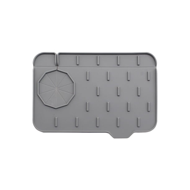 Alfombrilla para Grifo Doble Cara Ygjytge Absorbente Silicona para Fregadero Bandeja Recogegotas gris