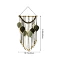 thumbnail image 3 of LEHOZIHEQ Wall Hanging Tapestry, Boho Sage Green Leaf Wall Decor, Large Wall Tapestry, Handmade Soft Woven, Earthy Bedroom Dorm Living Room Apartment Home Decor, 3 of 7