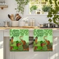 thumbnail image 4 of Green St. Patrick's Day Kitchen Towels Set of 2, Green Lucky Clovers Dog Absorbent Dish Towels for Kitchen, Microfiber Hand Towel, Quick Drying Tea Towel for Cleaning Decorative Dishcloths, 4 of 7