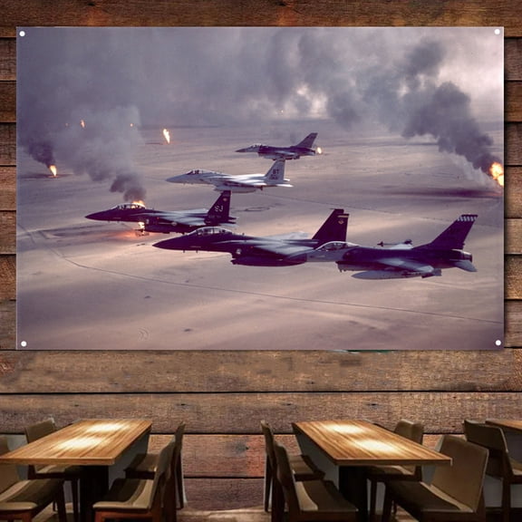 F-16 Fighting Falcon Fighter Poster Tapestry - 38" x 57" Decorate Your Room Wall With This Air Force Military Art Banner - Aviation Wall Art Flag Canvas Painting For Wall Decoration
