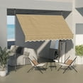 thumbnail image 2 of Homiyad Outdoor Shelter: 10x4 Beige Manual Retractable Awning for Enhanced Patio Experience, UV Protected, Simple Assembly|Aosom.com, 2 of 8
