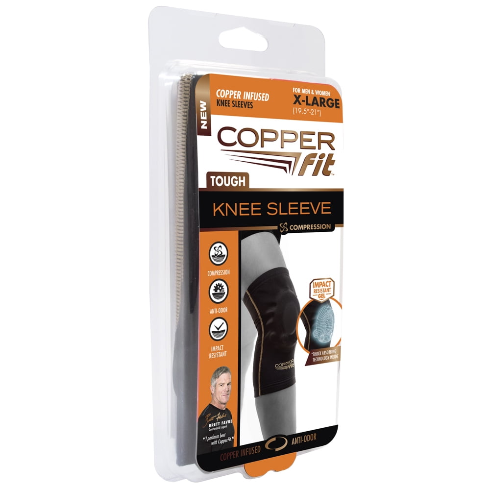 Copper Fit Tough Knee Sleeve, Copper Infused Compression Knee Sleeve, XL, As Seen on TV