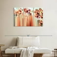 thumbnail image 2 of Elephant Stock Floral Abstract Wall Art - Horizontal Multi Panel Canvas - Living Room Wall Decor - Abstract Multi Panel - Orange And Red Decor - 38" x 24", 2 of 8