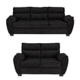 thumbnail image 1 of Sala 3-2 TRINITY Venecia 2 piezas ( Sofá, Love Seat ) Negro, 1 of 8