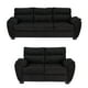thumbnail image 1 of Sala 3-2 TRINITY Venecia 2 piezas ( Sofá, Love Seat ) Negro, 1 of 8