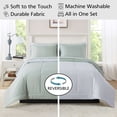 thumbnail image 4 of Mainstays Reversible Comforter and Sheet Set, 7-Piece, King, Sage, 4 of 13
