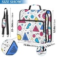 thumbnail image 2 of FORMRS Zipper Binder with Shoulder Strap 2-inch Ring 500 Sheet Capacity File Bag, Red Retro Pattern, 2 of 5