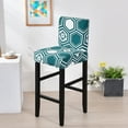 thumbnail image 3 of Printed Bar Stool Cover,2/4/6 pcs Stretch Pub Counter Stool Slipcover Removable Washable Anti-Dust Spandex Height Side Chair Cover for Dining Room Kitchen Bar Cafe-6-E, 3 of 7