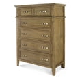 thumbnail image 6 of FOA Ackerson 3pc Brown Wood Low Bedroom Set - Queen + Nightstand + Chest, 6 of 7