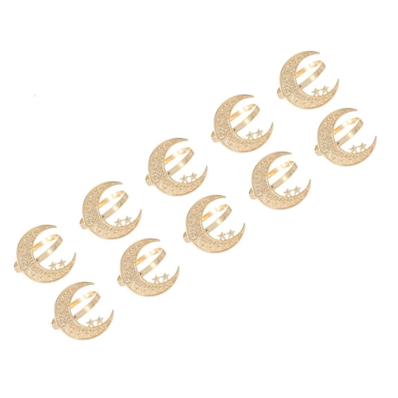Giaone Moon And Sun Pattern Napkin Rings Alloy Dinning Table Decoration for Parties