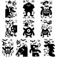 thumbnail image 2 of 1 juego de pegatinas de Halloween para ventana, puerta, pared, decoración festiva para fiestas (10 unidades). Sywqhk Arte deco, 2 of 7