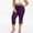 Purple, variant on ZyeKqe Plus Size Capri Leggings for Women High Waisted Capris Cutout Summer Cropped Beach Trousers Soft Tights Yoga Pants