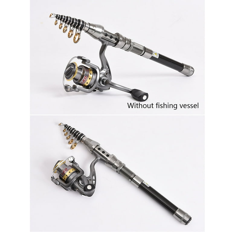 SIEYIO Fishing Rod Telescopic Fishing Rod Portable Carbon Fiber, Light  Weight Travel Fishing Rod for Bass Trout Fishing Rod 
