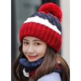 thumbnail image 3 of LinYooLi Women Winter Cozy Knit Hat Scarf Set Soft Fuzzy Multicolor Bearies Slouchy Cap, 3 of 5