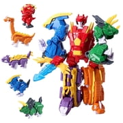 Ribeijess Dinosaur Robot Toys for Boys Ages 3-8 ,Transforming 5-in-1 STEM Dino Building Kit