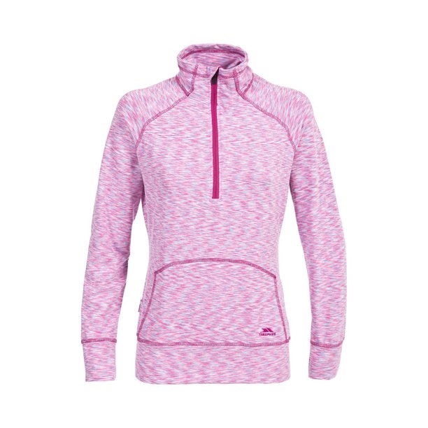 Trespass - Polar con cremallera en el cuello modelo Moxie para mujer (Azalea Jaspeado)