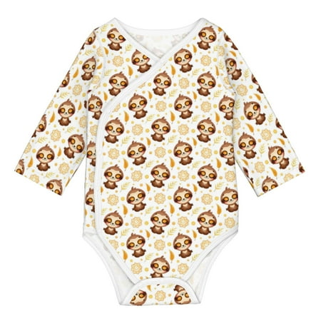 

Coaee Sloth Yoga for Soft Cotton Baby Long-Sleeve Bodysuit Girls Boys Bodysuit Romper