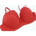 thumbnail image 7 of 3 PCS Womens Full Coverage Bras Lace Wireless Push Up Bralettes Seamless Beauty Back B Cup Bras Underwear Multicolor, 42/95B, 7 of 7